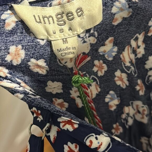 UMGEE floral red white and blue  Lennon mixed border  Maxi dress - Picture 13 of 13